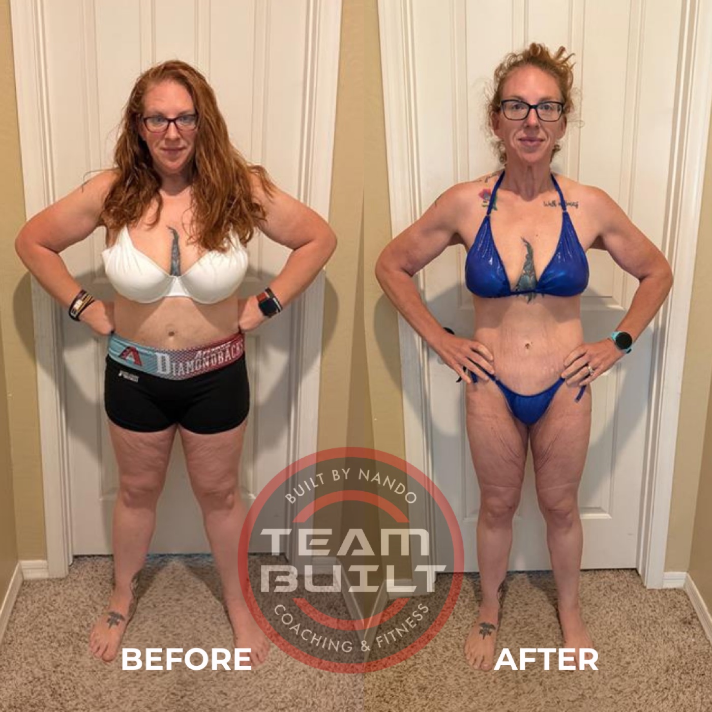 Ashley's published before and after transformation