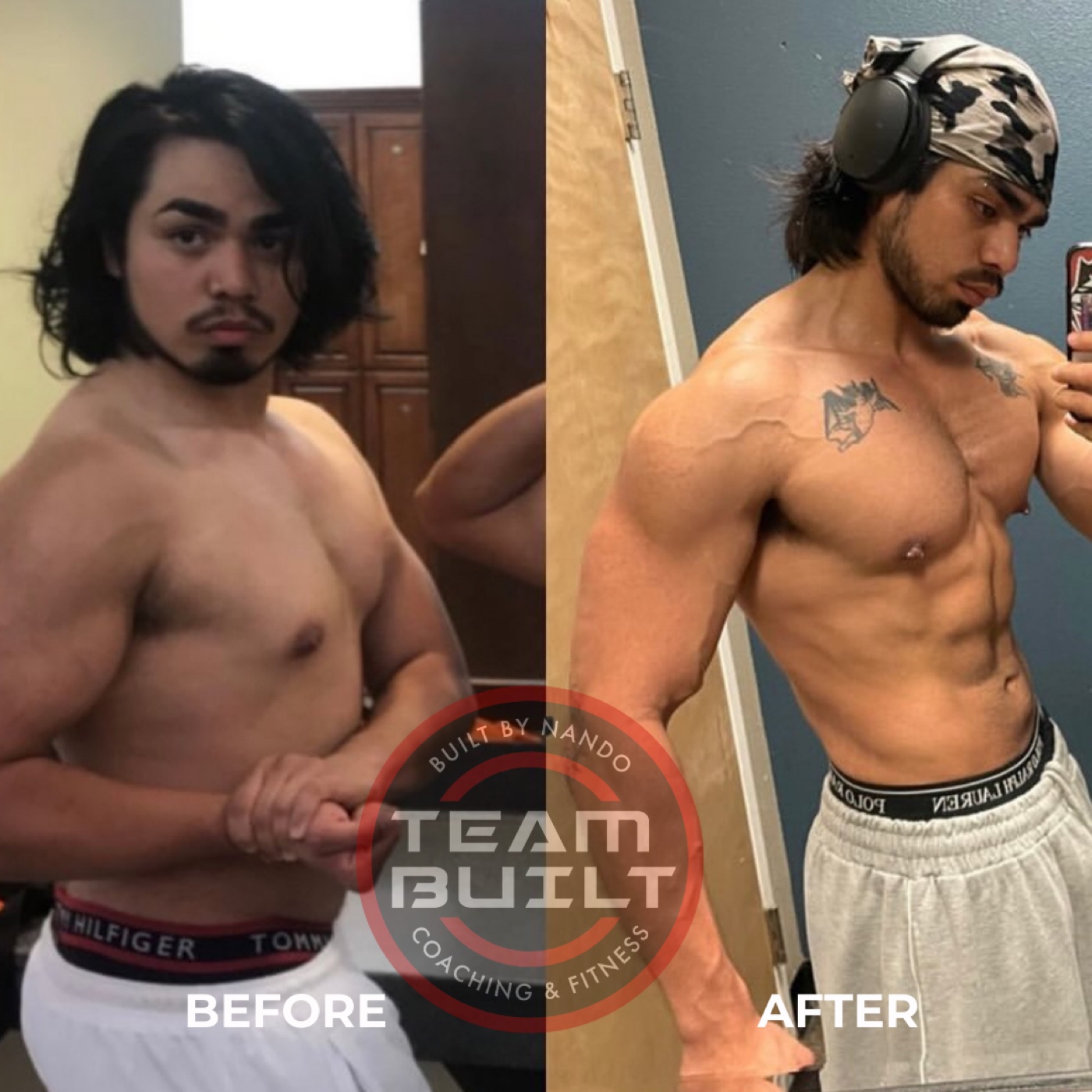 Christian's published before and after transformation