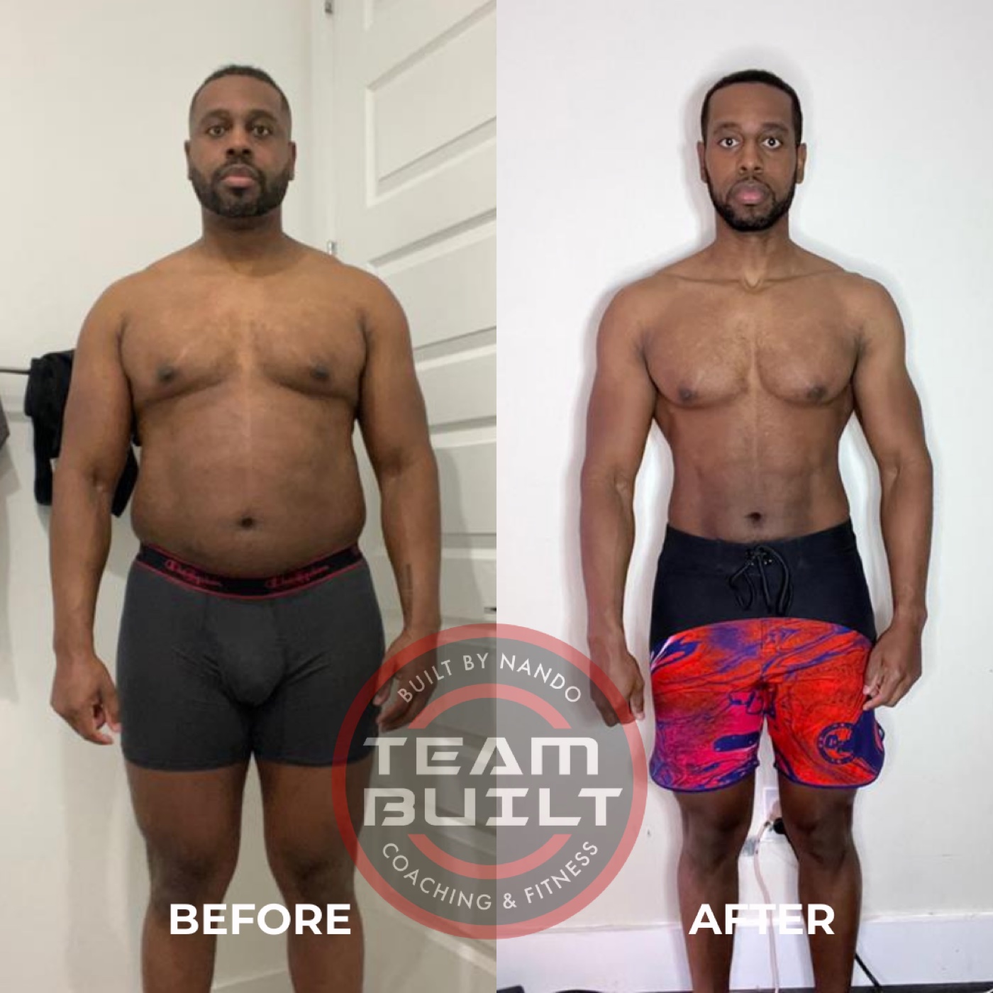 David's published before and after transformation