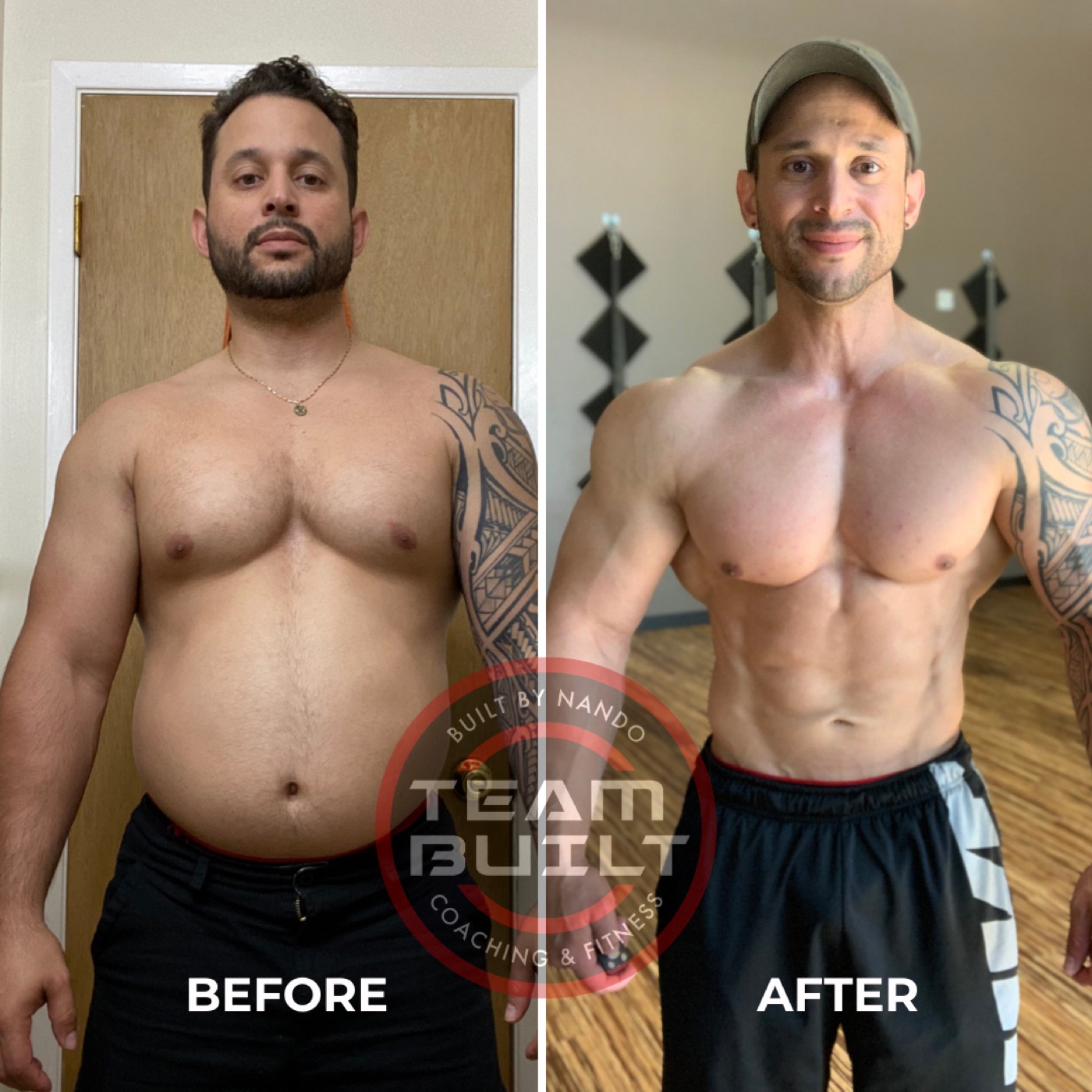 Fernando's published before and after transformation