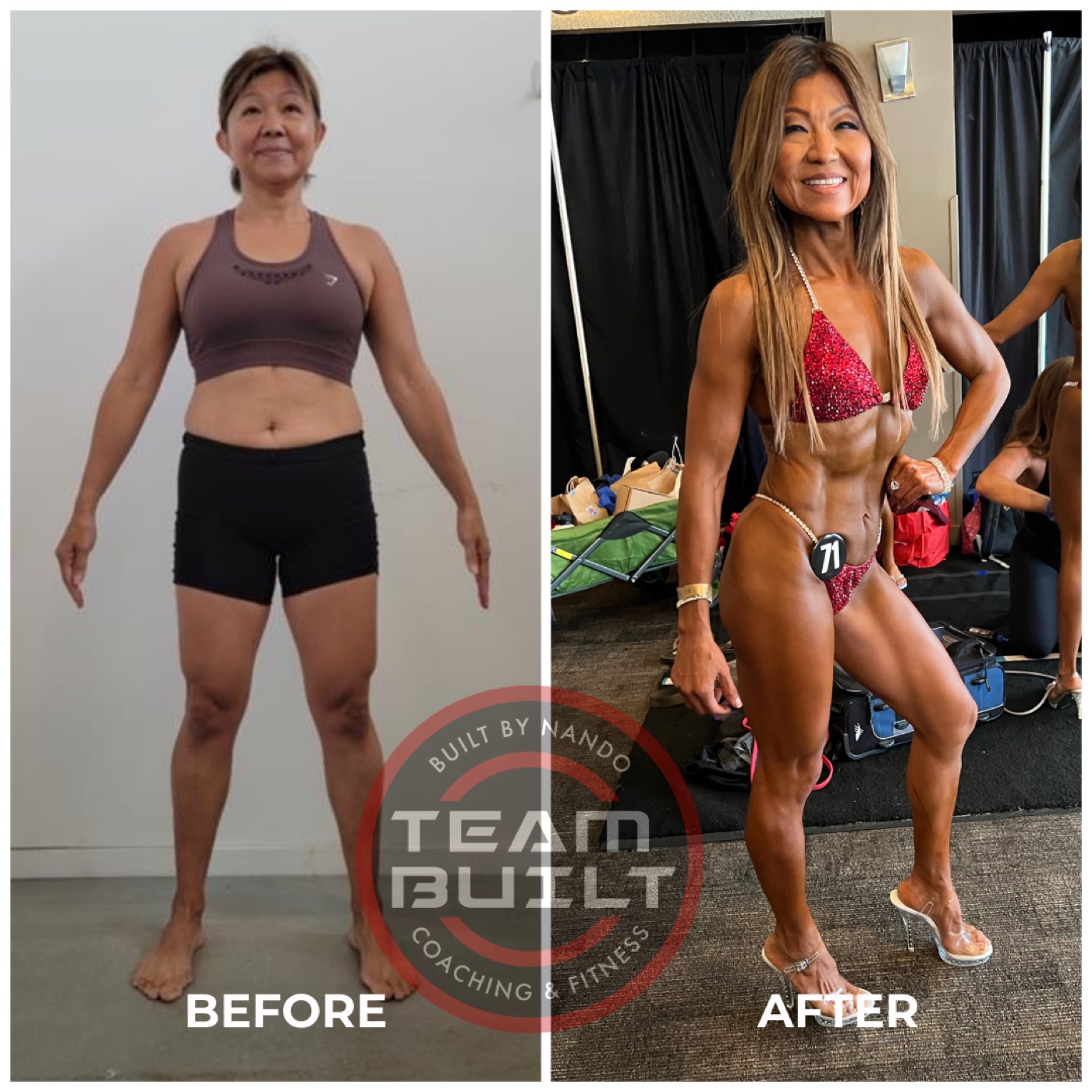 Lynn's published before and after transformation